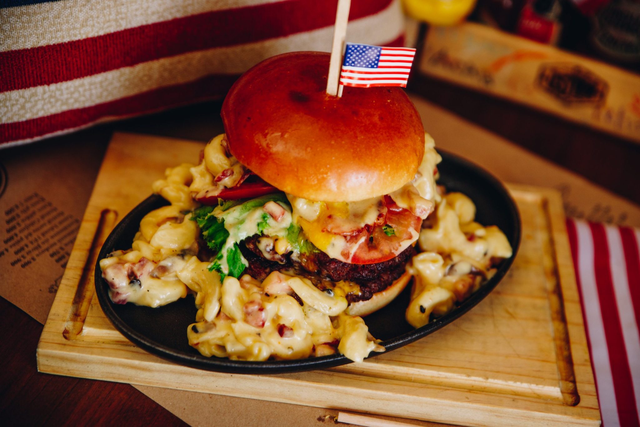 Mac & Cheese burger
